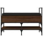 vidaXL Lavička na topánky hnedý dub 85,5x42x57,5 cm kompozitné drevo – Obrázok 6