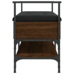 vidaXL Lavička na topánky hnedý dub 85,5x42x57,5 cm kompozitné drevo – Obrázok 7