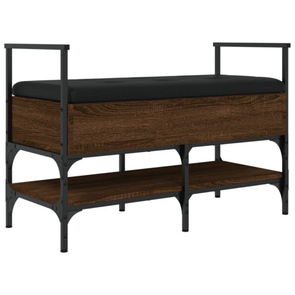 vidaXL Lavička na topánky hnedý dub 85,5x42x57,5 cm kompozitné drevo – Obrázok 8