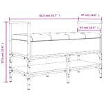 vidaXL Lavička na topánky hnedý dub 85,5x42x57,5 cm kompozitné drevo – Obrázok 11
