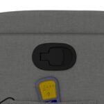 vidaXL Zdvíhacie a sklápacie masážne kreslo tmavosivé látka – Obrázok 11