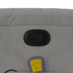 vidaXL Zdvíhacie masážne sklápacie kreslo bledosivé mikrovlákn. látka – Obrázok 11