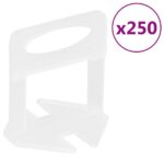 vidaXL Podložky na vyrovnávanie dlaždíc 250 ks 1 mm