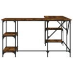 vidaXL Stôl dymový dub 139x139x75 cm kompozitné drevo – Obrázok 4
