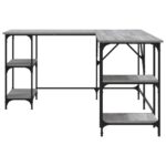 vidaXL Stôl sivý dub sonoma 139x139x75 cm kompozitné drevo – Obrázok 5