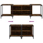 vidaXL TV skrinka dymový dub 153x37x50 cm kompozitné drevo – Obrázok 7