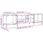 vidaXL TV skrinka sivá sonoma 203x37x50 cm kompozitné drevo – Obrázok 10
