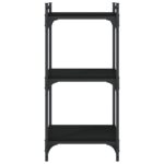 vidaXL Knižnica, 3 police, čierna 40x30x86 cm, kompozitné drevo – Obrázok 4