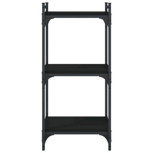 vidaXL Knižnica, 3 police, čierna 40x30x86 cm, kompozitné drevo – Obrázok 4