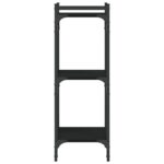 vidaXL Knižnica, 3 police, čierna 40x30x86 cm, kompozitné drevo – Obrázok 5