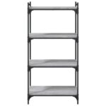 vidaXL Knižnica 4-poschodová sivá sonoma 60x30x120 cm kompozitné drevo – Obrázok 4