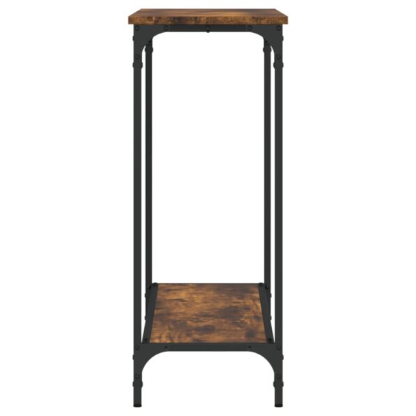 vidaXL Konzolový stolík dymový dub 101x30,5x75 cm kompozitné drevo – Obrázok 5