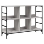 vidaXL Komoda sivá sonoma 102x32x73,5 cm kompozitné drevo – Obrázok 2