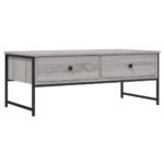 vidaXL Konferenčný stolík sivý sonoma 101x49x39,5 cm kompozitné drevo – Obrázok 2