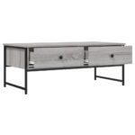 vidaXL Konferenčný stolík sivý sonoma 101x49x39,5 cm kompozitné drevo – Obrázok 5