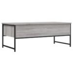 vidaXL Konferenčný stolík sivý sonoma 101x49x39,5 cm kompozitné drevo – Obrázok 8
