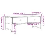 vidaXL Konferenčný stolík sivý sonoma 101x49x39,5 cm kompozitné drevo – Obrázok 11