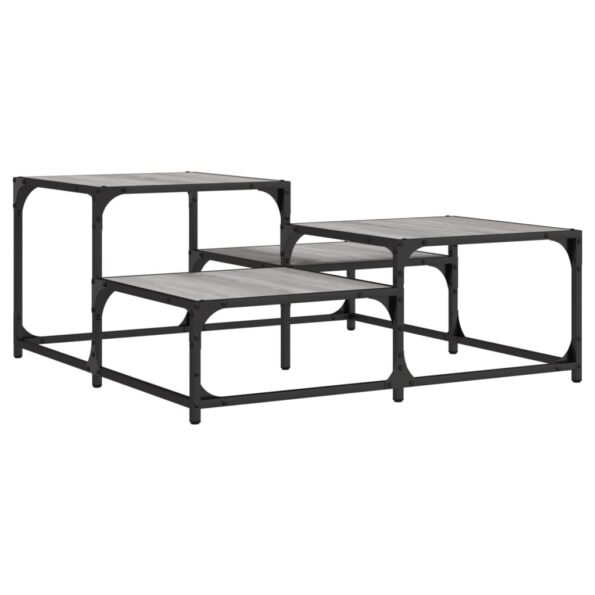 vidaXL Konferenčný stolík sivý sonoma 87,5x87,5x40 cm kompozitné drevo – Obrázok 6