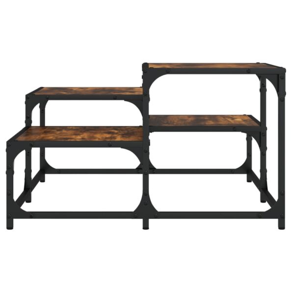 vidaXL Konferenčný stolík dymový dub 68x68x40 cm kompozitné drevo – Obrázok 4