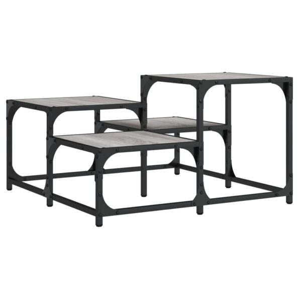 vidaXL Konferenčný stolík sivý sonoma 68x68x40 cm kompozitné drevo – Obrázok 2