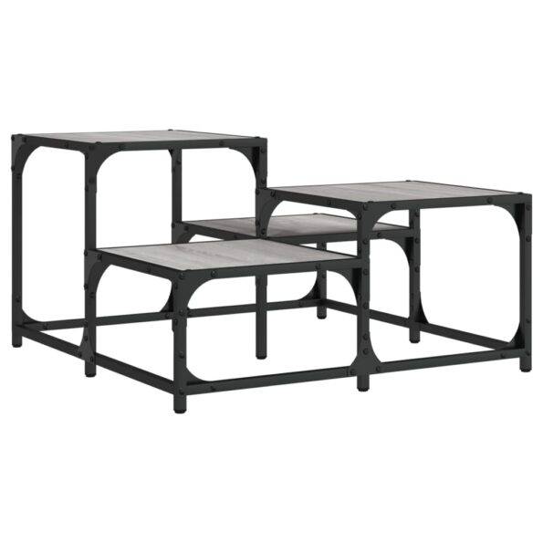 vidaXL Konferenčný stolík sivý sonoma 68x68x40 cm kompozitné drevo – Obrázok 6