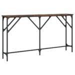 vidaXL Konzolový stolík dymový dub 140x23x75 cm kompozitné drevo – Obrázok 6