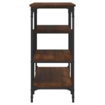 vidaXL Konzolový stolík s policami hnedý dub 100x35x75 cm – Obrázok 5