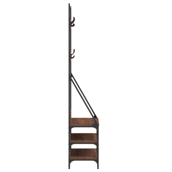 VXL8721012196131_g_en_hd_3.jpg vidaXL Vešiak na šaty s botníkom hnedý dub 72x34x184 cm – Obrázok 5