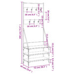 vidaXL Vešiak na šaty s botníkom hnedý dub 72x34x184 cm – Obrázok 9