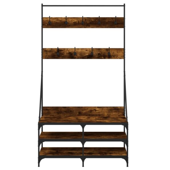 VXL8721012196315_g_en_hd_2.jpg vidaXL Vešiak na šaty s botníkom dymový dub 100x40x184 cm – Obrázok 4