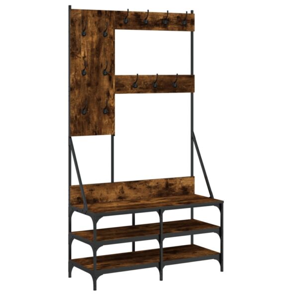 VXL8721012196360_a_en_hd_1.jpg vidaXL Vešiak na šaty s botníkom dymový dub 100x40x184 cm – Obrázok 2