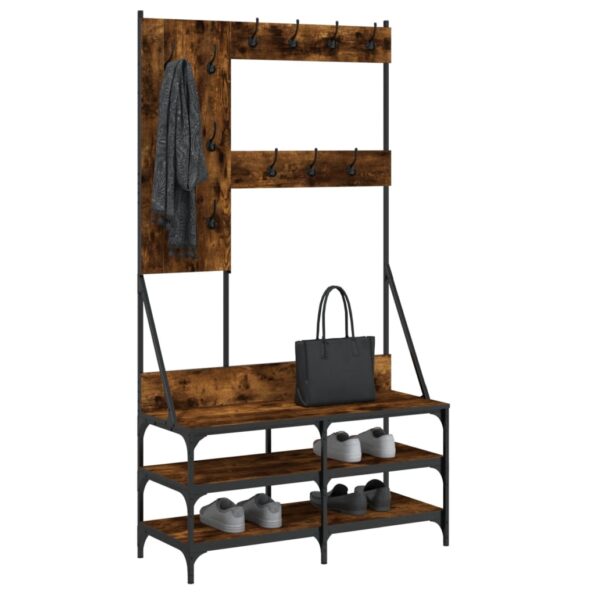 VXL8721012196360_g_en_hd_1.jpg vidaXL Vešiak na šaty s botníkom dymový dub 100x40x184 cm – Obrázok 3