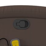 vidaXL Sklápacie masážne kreslo hnedé umelá koža – Obrázok 10