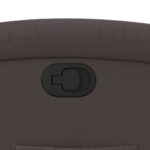 vidaXL Sklápacie kreslo tmav hnedé pravá koža – Obrázok 9