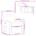 vidaXL Sklápacie kreslo, čierne, umelá koža – Obrázok 11