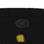 vidaXL Sklápacie masážne kreslo čierne látkové – Obrázok 10