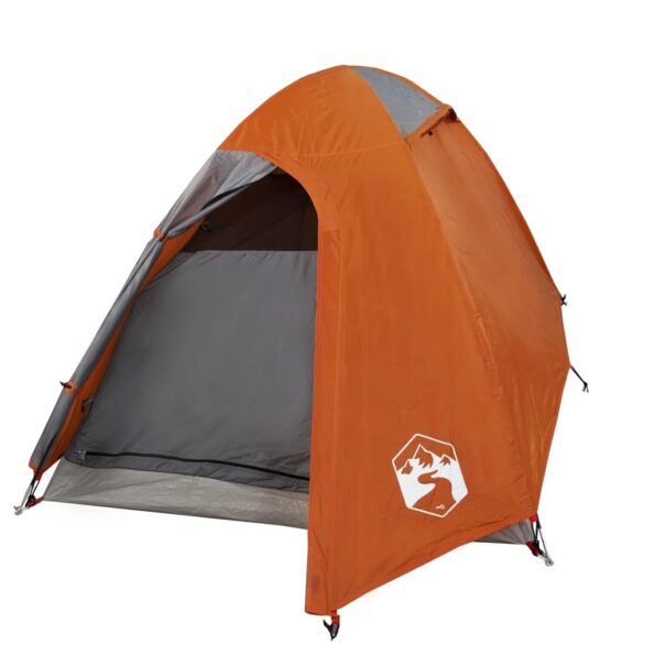 vidaXL Kempingový stan 2 os. sivo-oranžový 254x135x112 cm 185T taffeta – Obrázok 4