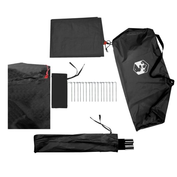 vidaXL Kempingový stan pre 4 osoby biely 300x250x132 cm 185T taffeta – Obrázok 12