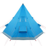 vidaXL Kempingový stan pre 4 osoby modrý 367x367x259 cm 185T taffeta – Obrázok 8