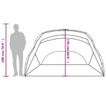 vidaXL Plážový stan, morský zelený 274x178x170/148 cm, 185T polyester – Obrázok 12