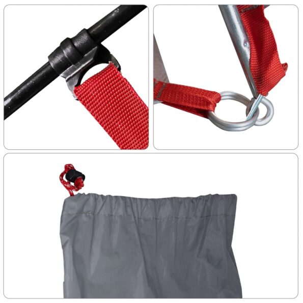 vidaXL Plážový stan sivý 274x178x170/148 cm 185T taft – Obrázok 8