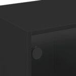 vidaXL Konferenčný stolík so sklenenými dvierkami čierny 68x50x42 cm – Obrázok 9