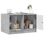 vidaXL Konferenčný stolík sklenené dvierka betónovo sivý 68x50x42 cm – Obrázok 5