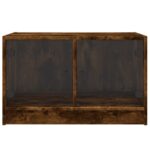 vidaXL Konferenčný stolík sklenené dvierka dymový dub 68x50x42 cm – Obrázok 6