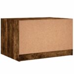 vidaXL Konferenčný stolík sklenené dvierka dymový dub 68x50x42 cm – Obrázok 8