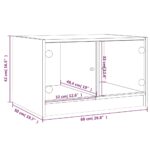 vidaXL Konferenčný stolík sklenené dvierka dymový dub 68x50x42 cm – Obrázok 11
