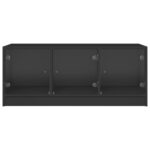 vidaXL Konferenčný stolík so sklenenými dvierkami čierny 102x50x42 cm – Obrázok 6