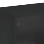 vidaXL Konferenčný stolík so sklenenými dvierkami čierny 102x50x42 cm – Obrázok 10