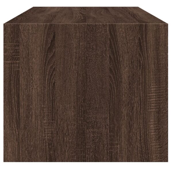 vidaXL Konferenčný stolík sklenené dvierka hnedý dub 102x50x42 cm – Obrázok 7