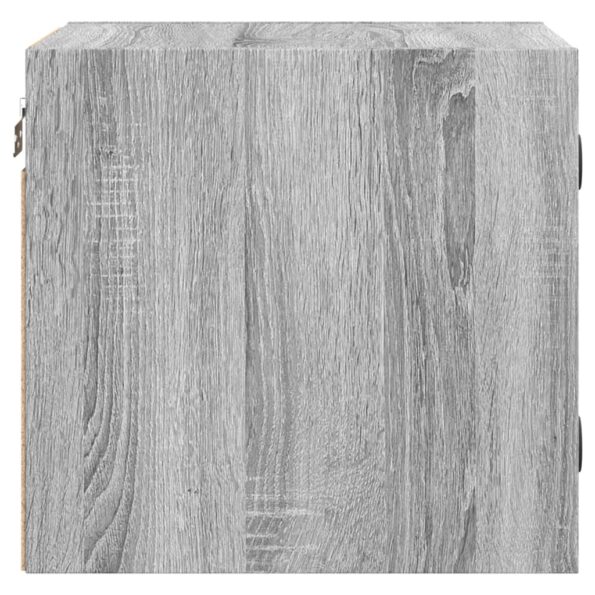 vidaXL Nočné skrinky so sklenenými dverami 2 ks sivé sonoma 35x37x35cm – Obrázok 8